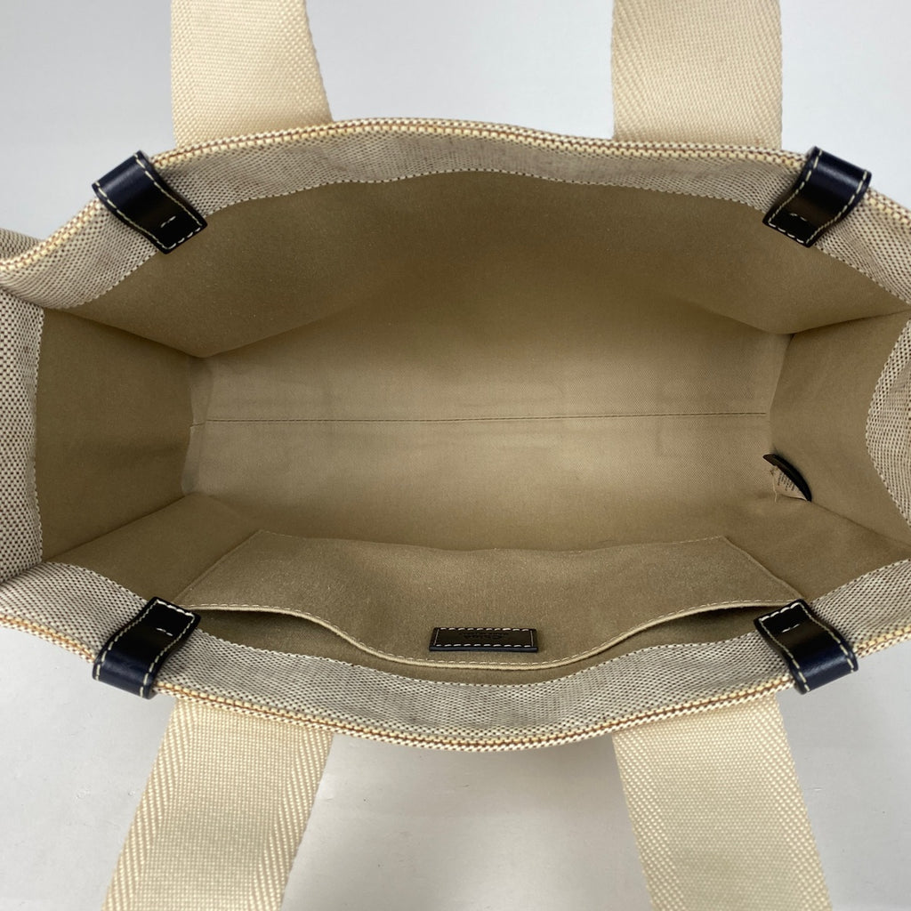 クロエ ウッディ ミディアム トートバッグ Woody ショルダーバッグ ロゴ トートバッグ キャンバス ベージュ レディース 【中古】brbag