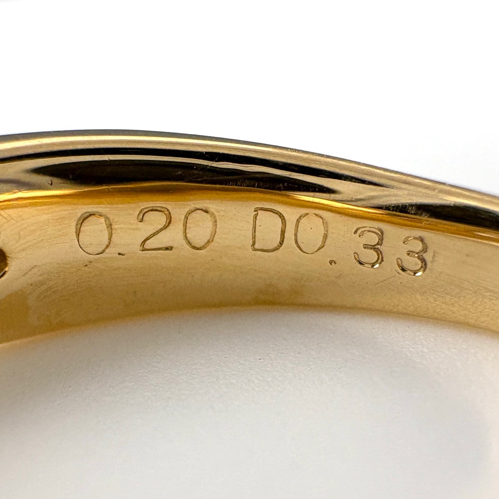 ルビー デザインリング YG イエローゴールド 指輪 メレダイヤ リング 14.5号 K18 ルビー ダイヤモンド レディース ノンブランドジュエリー 【中古】nbjwl