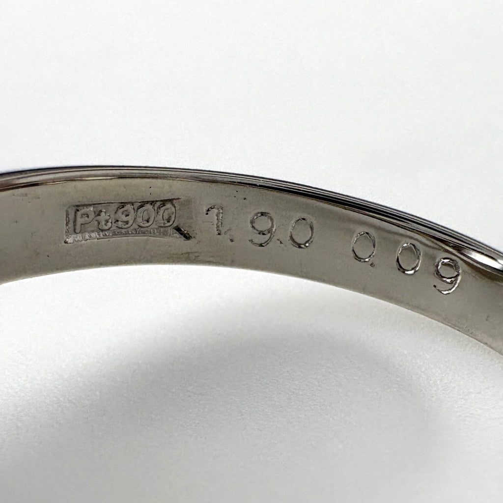 アクアマリン デザインリング プラチナ 指輪 メレダイヤ リング 12号 Pt900 アクアマリン ダイヤモンド レディース 【中古】nbjwl