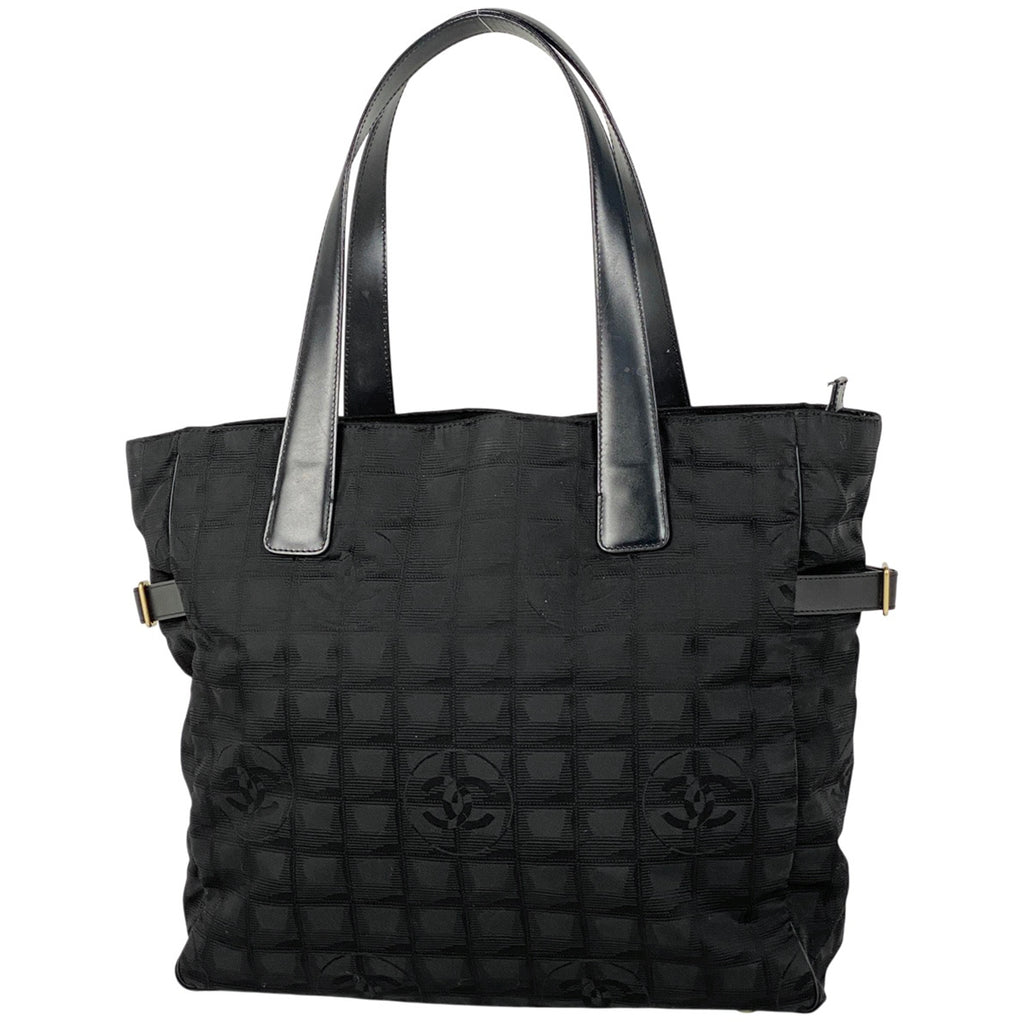 シャネル ニュートラベルライン トート PM ココマーク ハンドバッグ トートバッグ ナイロンジャガード ブラック A20457 レディース 【中古】brbag