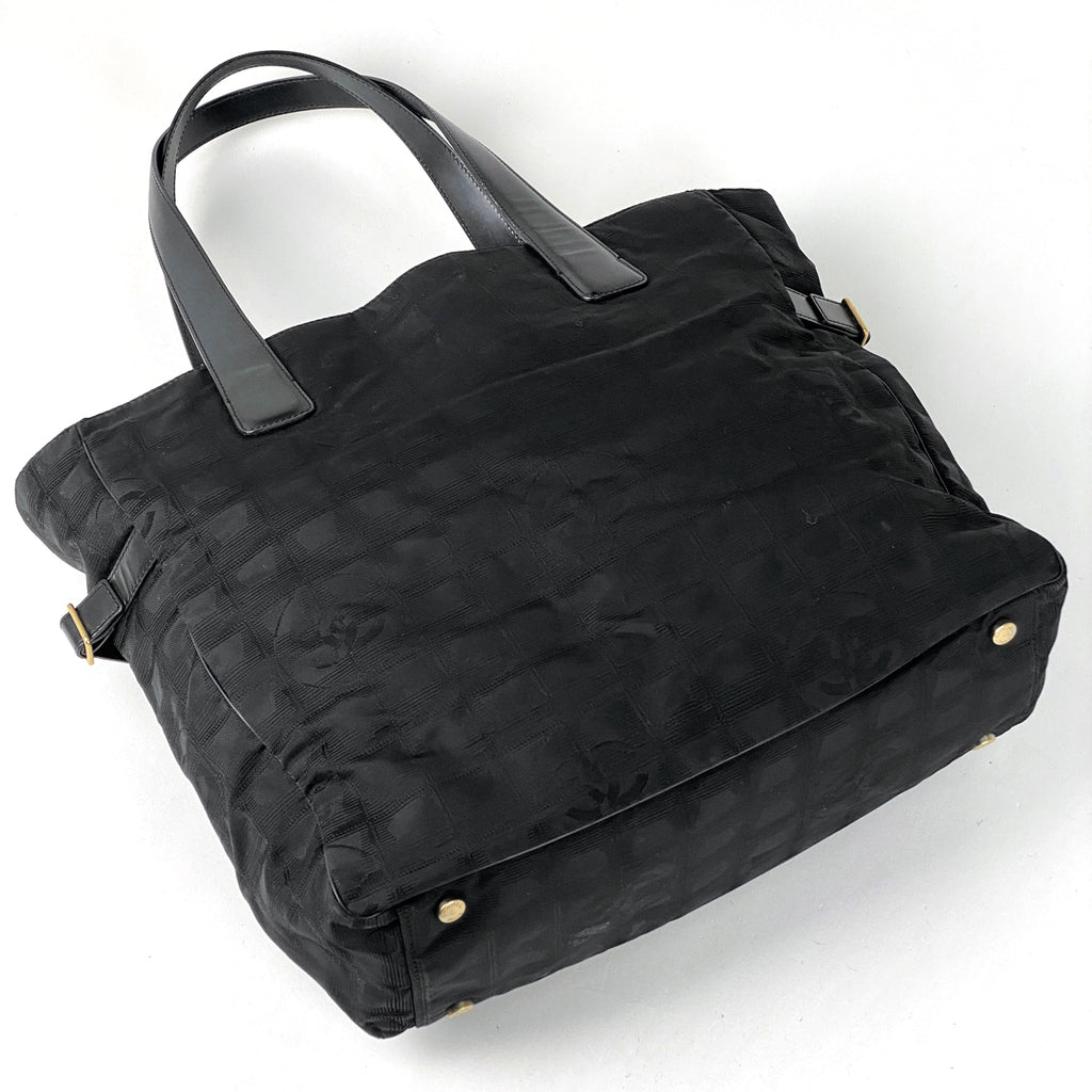 シャネル ニュートラベルライン トート PM ココマーク ハンドバッグ トートバッグ ナイロンジャガード ブラック A20457 レディース 【中古】brbag