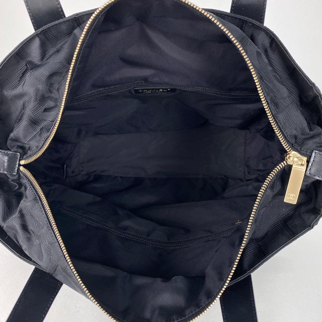 シャネル ニュートラベルライン トート PM ココマーク ハンドバッグ トートバッグ ナイロンジャガード ブラック A20457 レディース 【中古】brbag