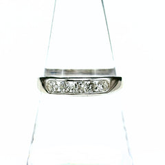 メレダイヤ デザインリング プラチナ 指輪 リング 18号 Pt900 ダイヤモンド メンズ ノンブランドジュエリー 【中古】nbjwl