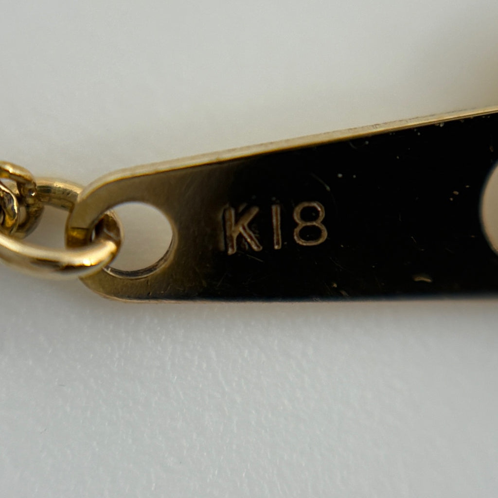 ダイヤモンド デザインネックレス YG イエローゴールド ペンダント ネックレス K18 750 ダイヤモンド レディース 【中古】nbjwl