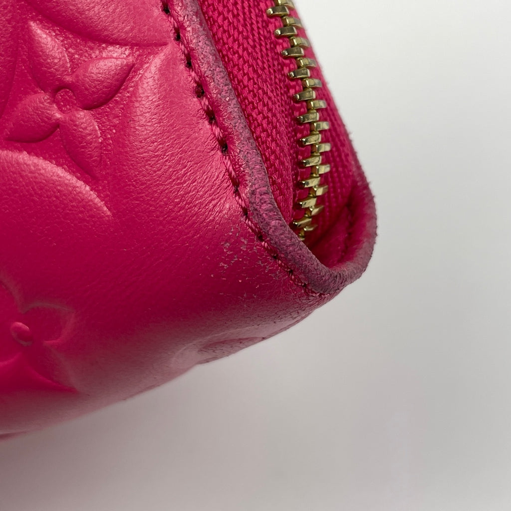 ルイ・ヴィトン ジッピーウォレット ラウンドファスナー ラウンドジップ モノグラムエンボス 長財布 レザー ブーケンビリア M82737 レディース 【中古】brbag