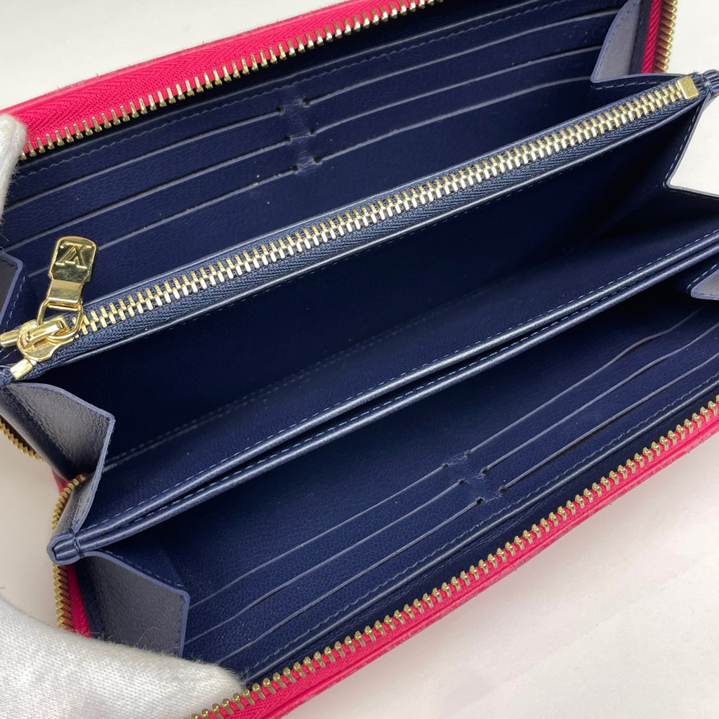 ルイ・ヴィトン ジッピーウォレット ラウンドファスナー ラウンドジップ モノグラムエンボス 長財布 レザー ブーケンビリア M82737 レディース 【中古】brbag