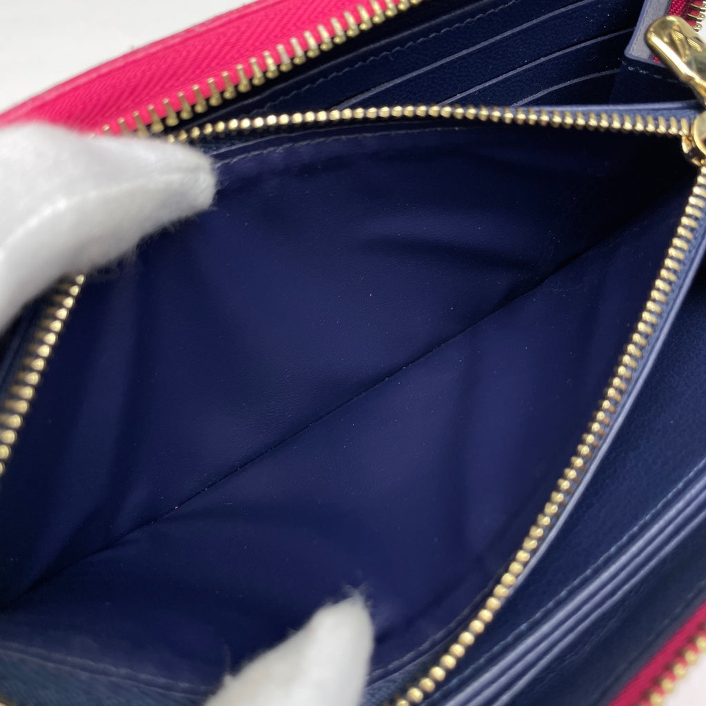 ルイ・ヴィトン ジッピーウォレット ラウンドファスナー ラウンドジップ モノグラムエンボス 長財布 レザー ブーケンビリア M82737 レディース 【中古】brbag