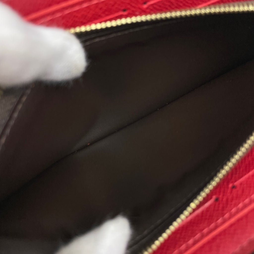 ルイ・ヴィトン ポルトフォイユ クレマンス 札入れ 小銭入れ ラウンドファスナー 長財布 ダミエ ブラウン スリーズ N60534 レディース 【中古】brbag