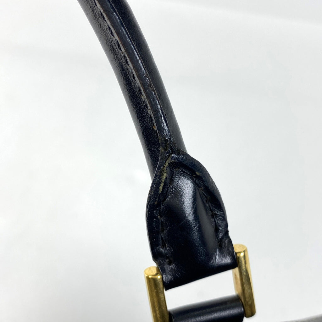 セリーヌ マカダム柄 ハンドバッグ ミニ ボストンバッグ ハンドバッグ コーティングキャンバス ブラック レディース 【中古】brbag