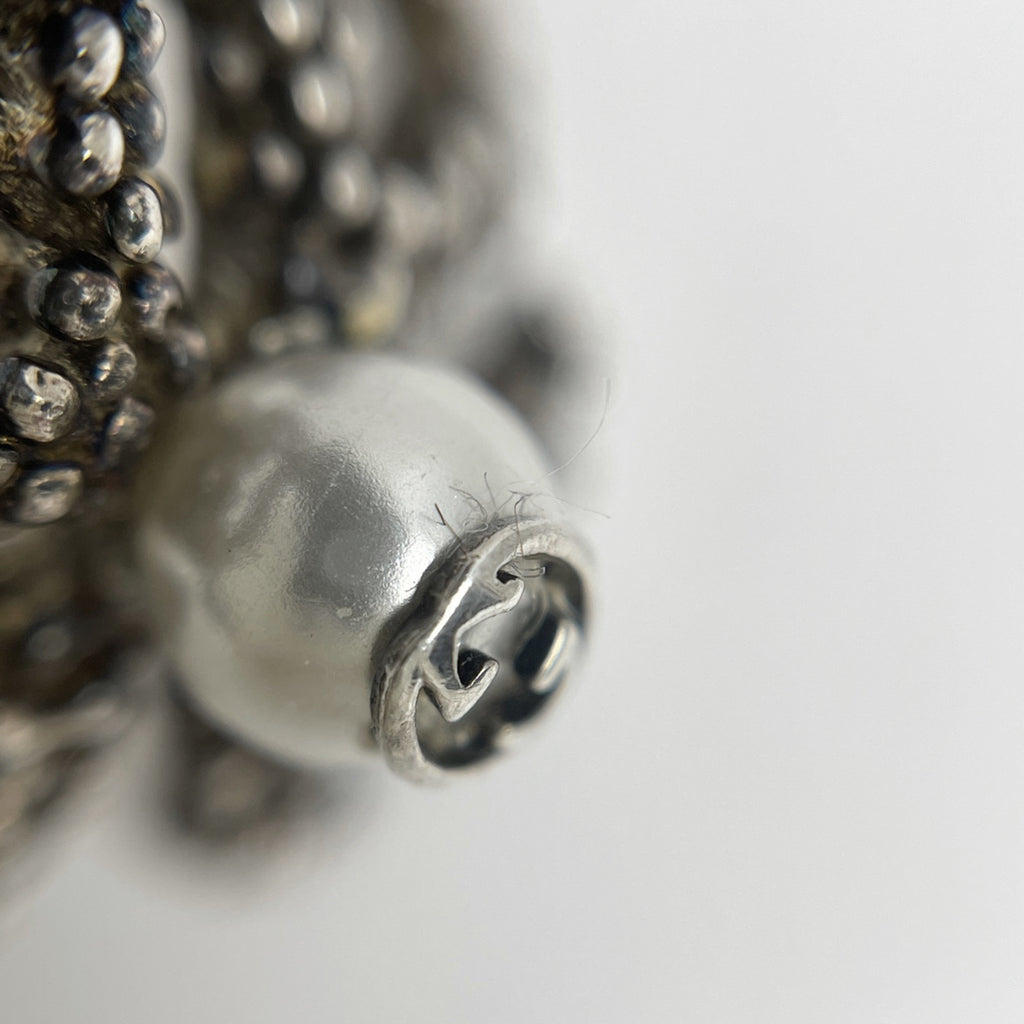 グッチ インターロッキングG リング ハート クローバー リング 11.5号 シルバー925 フェイクパール シルバー レディース 【中古】bracc