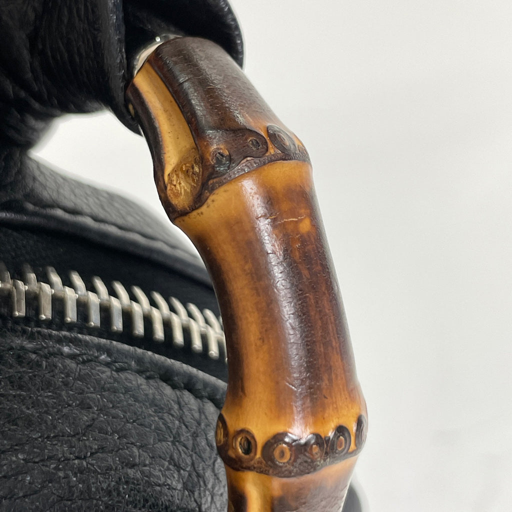 グッチ バンブー ホーボー ショルダーバッグ フリンジ タッセル ショルダーバッグ レザー ブラック 232930 レディース 【中古】brbag