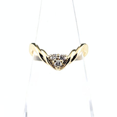 タサキ メレダイヤ デザインリング YG イエローゴールド 指輪 リング 9.5号 K18 ダイヤモンド レディース 【中古】brjwl