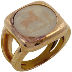 エルメス コロゾ リング 指輪 馬モチーフ ホース リング 13号 GP ゴールド レディース 【中古】bracc