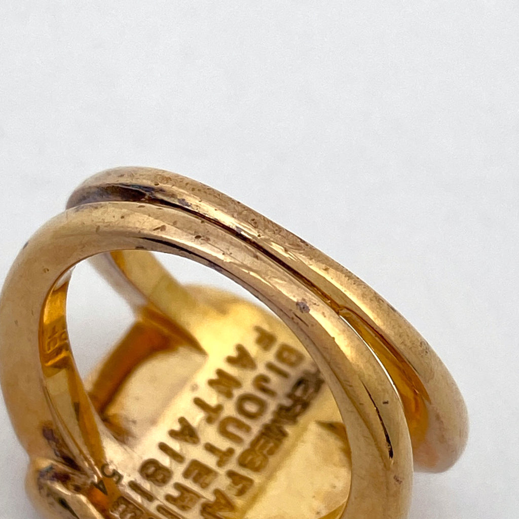 エルメス コロゾ リング 指輪 馬モチーフ ホース リング 13号 GP ゴールド レディース 【中古】bracc