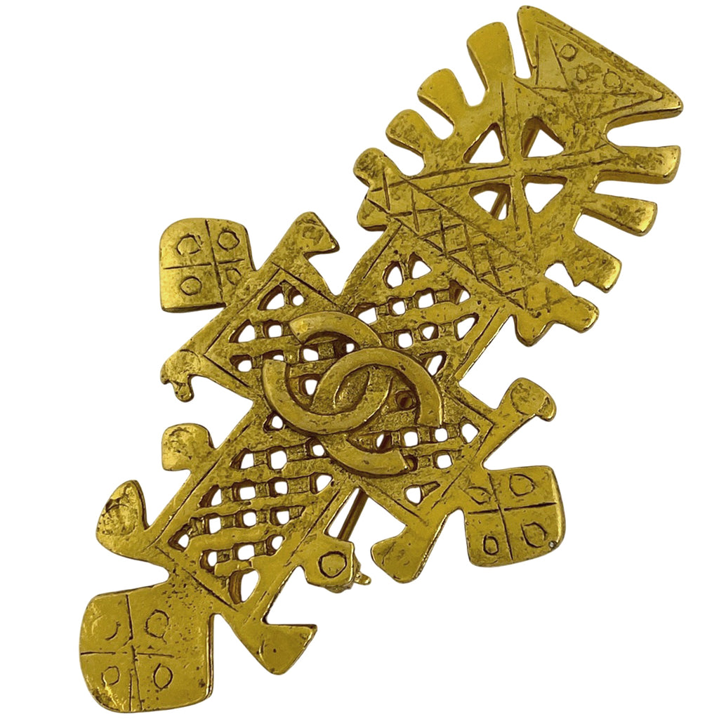 シャネル ココマーク ブローチ GP ゴールド レディース 【中古】bracc