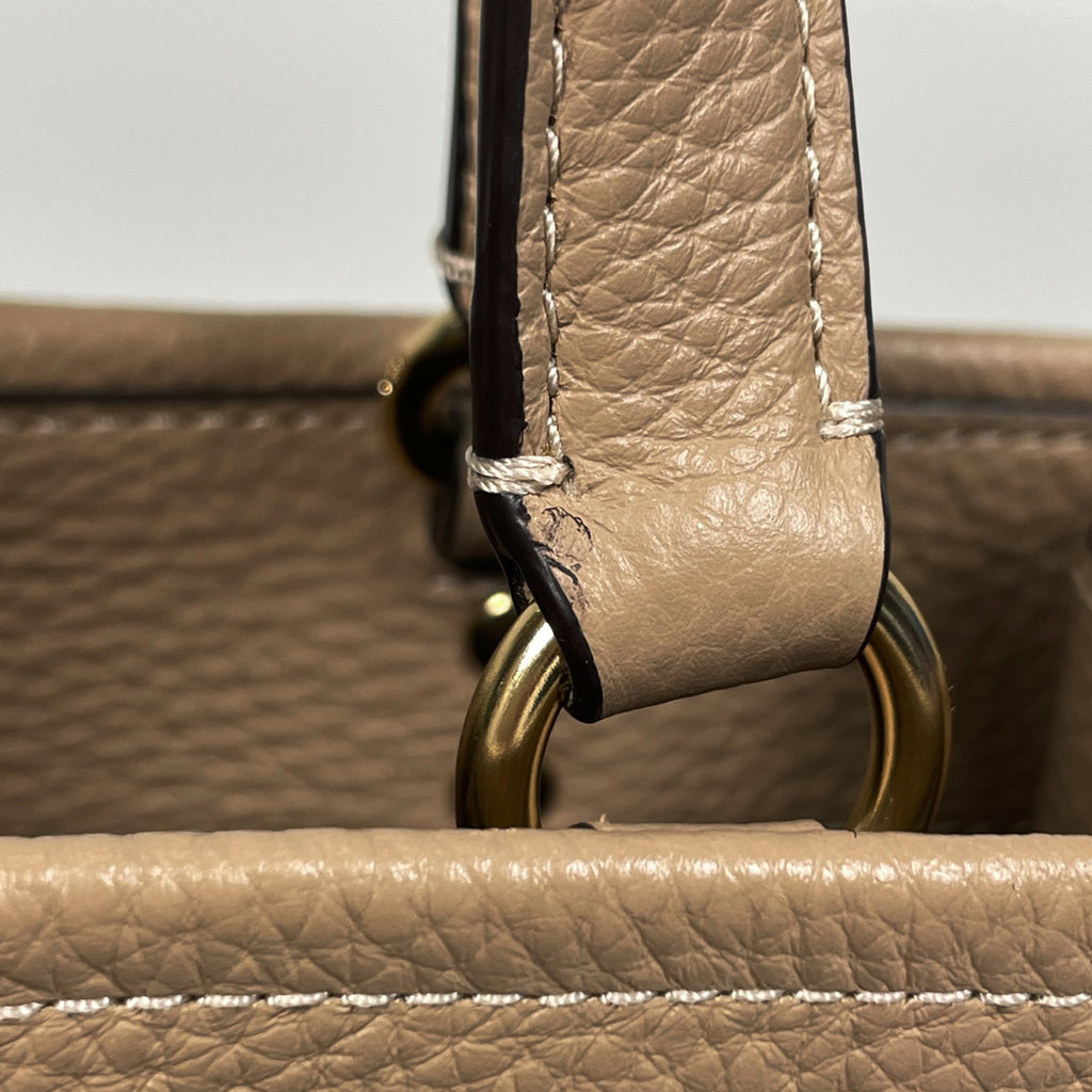 コーチ デンプシー トートバッグ 2WAY ショルダーバッグ トートバッグ レザー ベージュ C2004 レディース 【中古】brbag