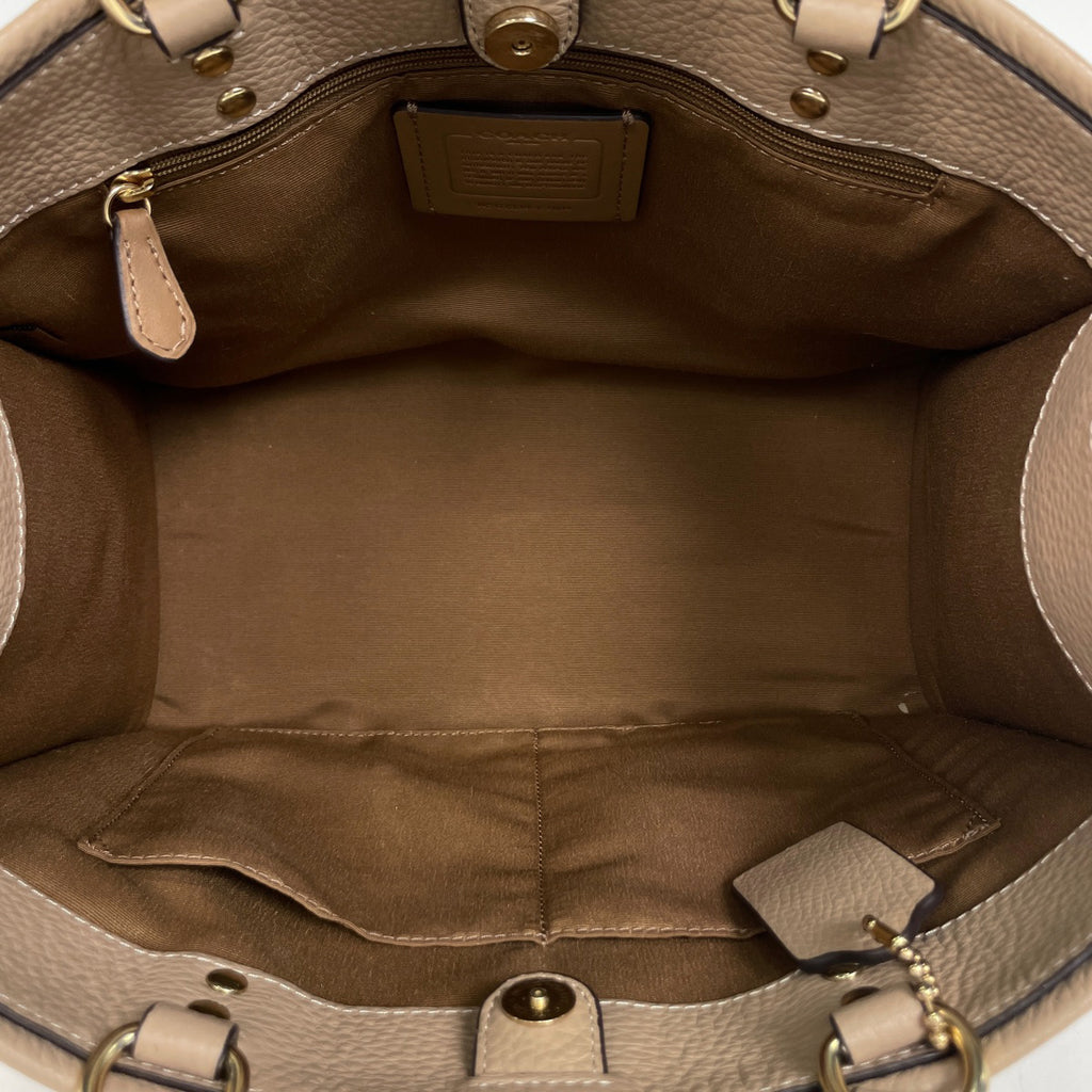 コーチ デンプシー トートバッグ 2WAY ショルダーバッグ トートバッグ レザー ベージュ C2004 レディース 【中古】brbag