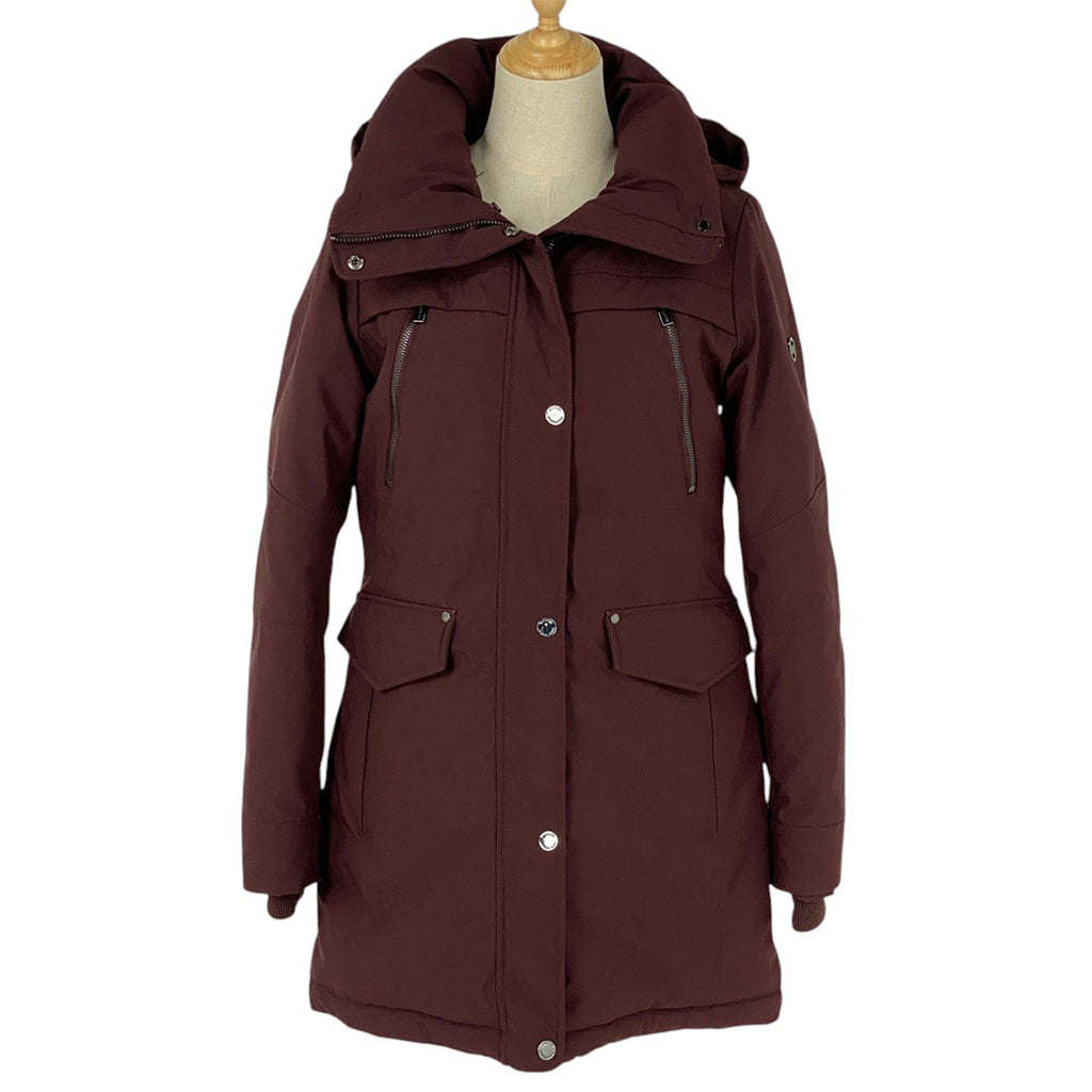 マイケルコース ロゴ ダウンコート 防寒 アウター ダウンコート ボルドー レディース 【中古】brapp
