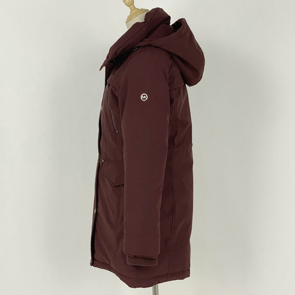 マイケルコース ロゴ ダウンコート 防寒 アウター ダウンコート ボルドー レディース 【中古】brapp
