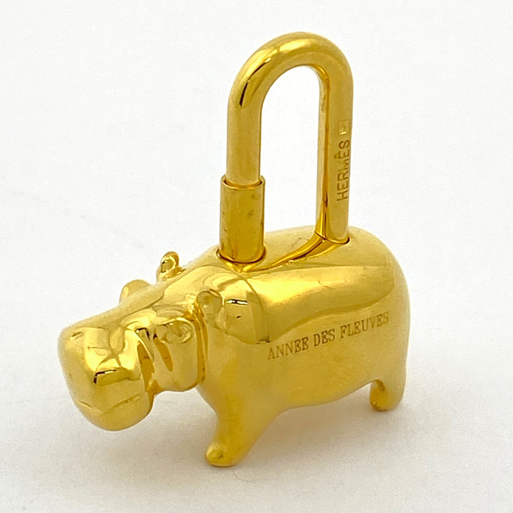エルメス カデナ ヒポポタマス カバモチーフ バッグチャーム GP ゴールド レディース 【中古】brbag