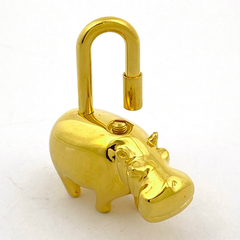 エルメス カデナ ヒポポタマス カバモチーフ バッグチャーム GP ゴールド レディース 【中古】brbag