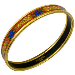 エルメス エマイユ PM 腕輪 七宝焼き バングル GP ゴールド レディース 【中古】bracc