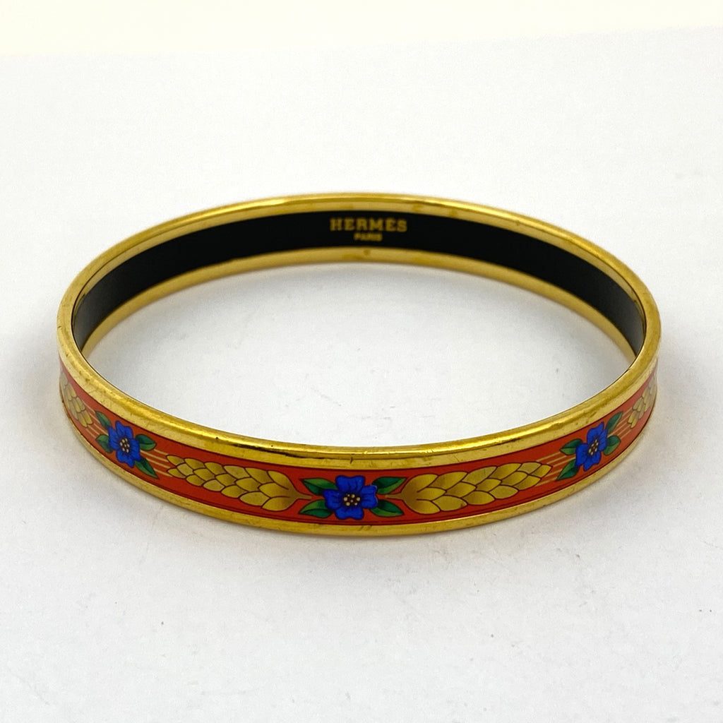 エルメス エマイユ PM 腕輪 七宝焼き バングル GP ゴールド レディース 【中古】bracc