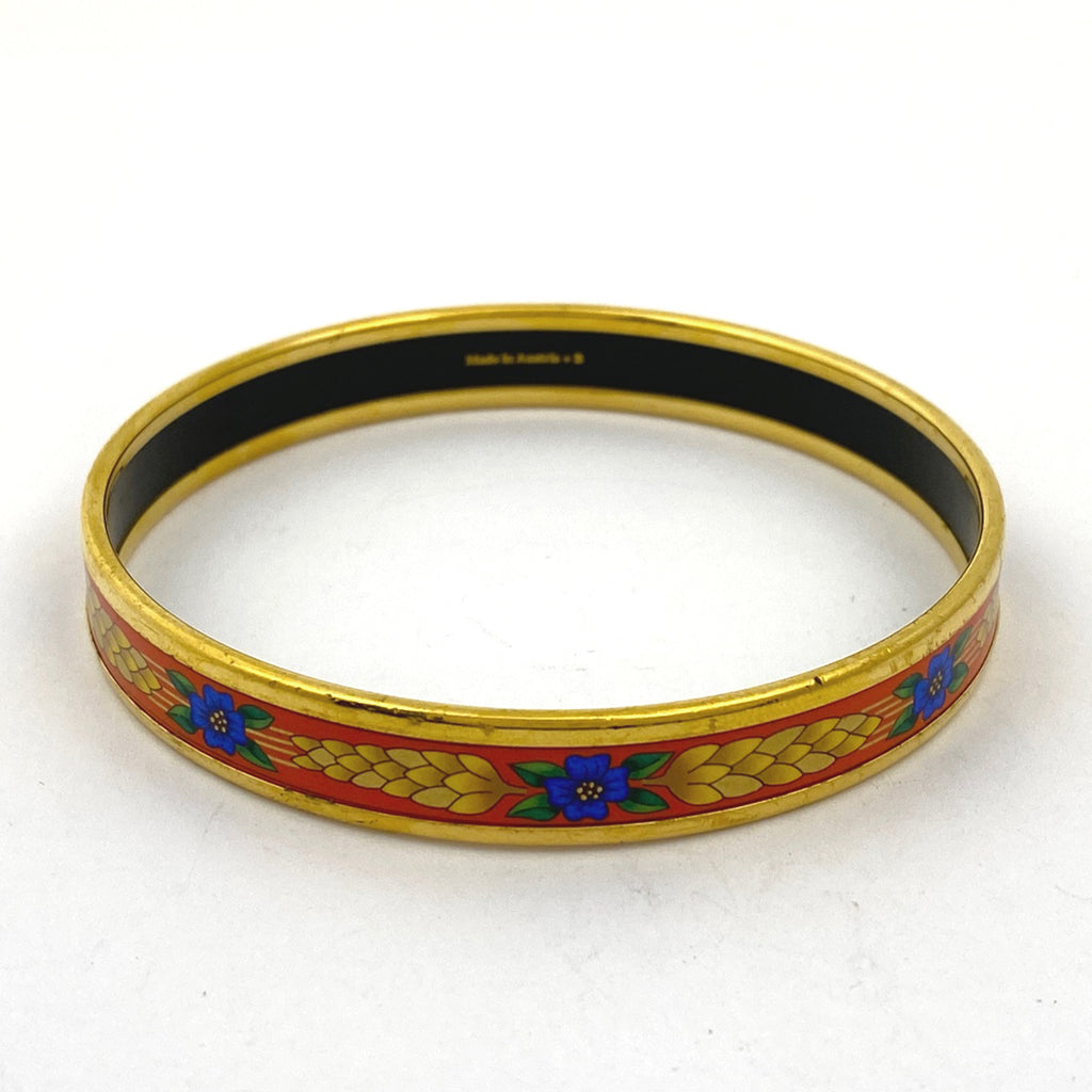 エルメス エマイユ PM 腕輪 七宝焼き バングル GP ゴールド レディース 【中古】bracc