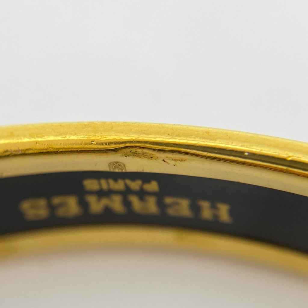エルメス エマイユ PM 腕輪 七宝焼き バングル GP ゴールド レディース 【中古】bracc