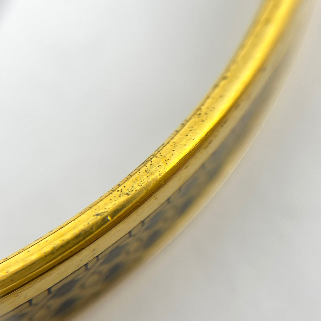 エルメス エマイユ PM 腕輪 七宝焼き バングル GP ゴールド ブラック レディース 【中古】bracc