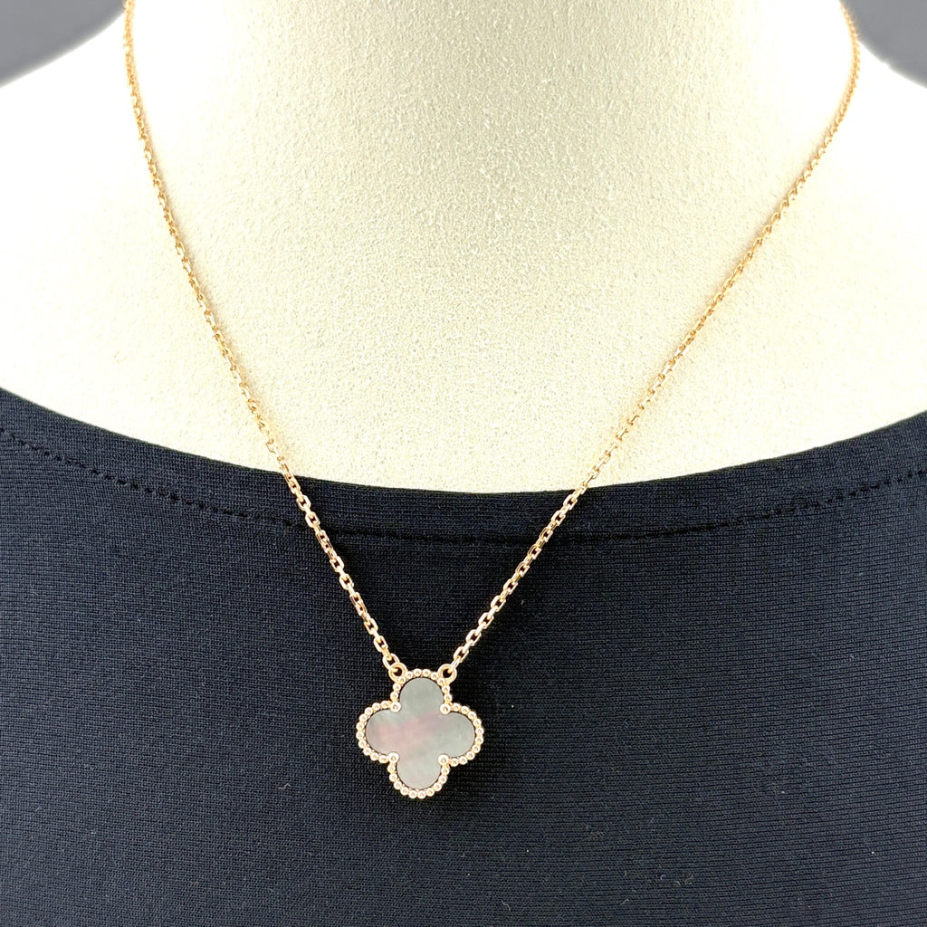 ヴァンクリーフ＆アーペル ヴィンテージアルハンブラ ネックレス PG ピンクゴールド シェル ペンダント ネックレス 750 シェル レディース ブランドジュエリー 【中古】brjwl