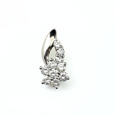 メレダイヤ デザインペンダントトップ プラチナ ペンダントトップ Pt900 ダイヤモンド レディース ノンブランドジュエリー 【中古】nbjwl