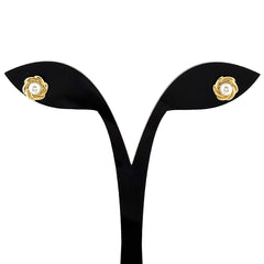 ミキモト パール デザインピアス YG イエローゴールド 真珠 ピアス K18 パール レディース ブランドジュエリー 【中古】brjwl