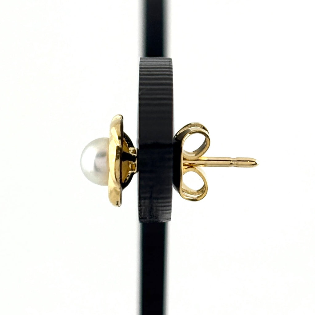 ミキモト パール デザインピアス YG イエローゴールド 真珠 ピアス K18 パール レディース ブランドジュエリー 【中古】brjwl