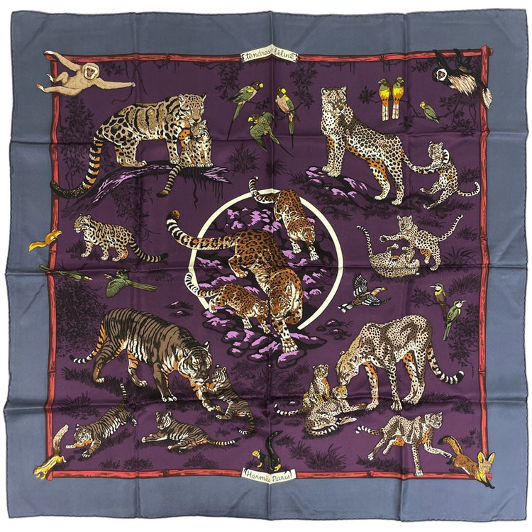 エルメス カレ90 Tendresse Feline スカーフ シルク レディース ブランドバッグ・小物 【中古】brbag