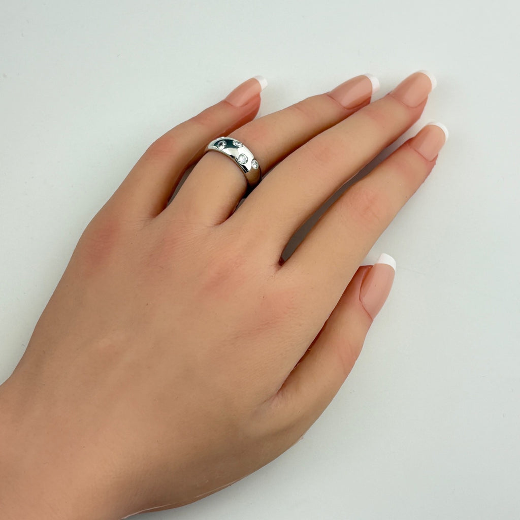 メレダイヤ デザインリング プラチナ 指輪 リング 12号 Pt900 ダイヤモンド レディース 【中古】nbjwl