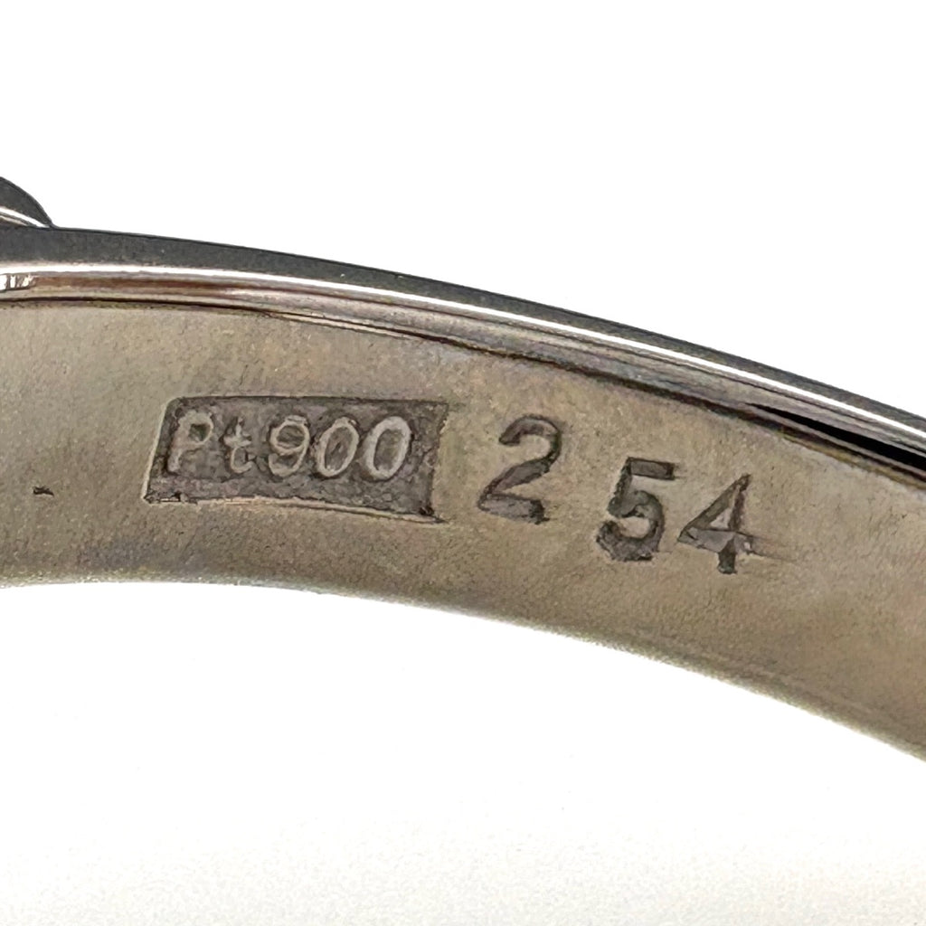 クリソベリルキャッツアイ デザインリング プラチナ 指輪 メレダイヤ リング 11号 Pt900 クリソベリルキャッツアイ ダイヤモンド レディース ノンブランドジュエリー 【中古】nbjwl