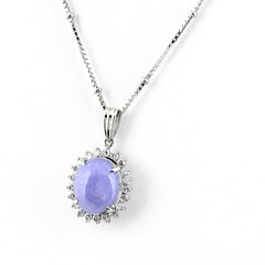 ラベンダー翡翠 デザインネックレス ネックレス Pt900 Pt850 ラベンダー翡翠 レディース ノンブランドジュエリー 【中古】nbjwl