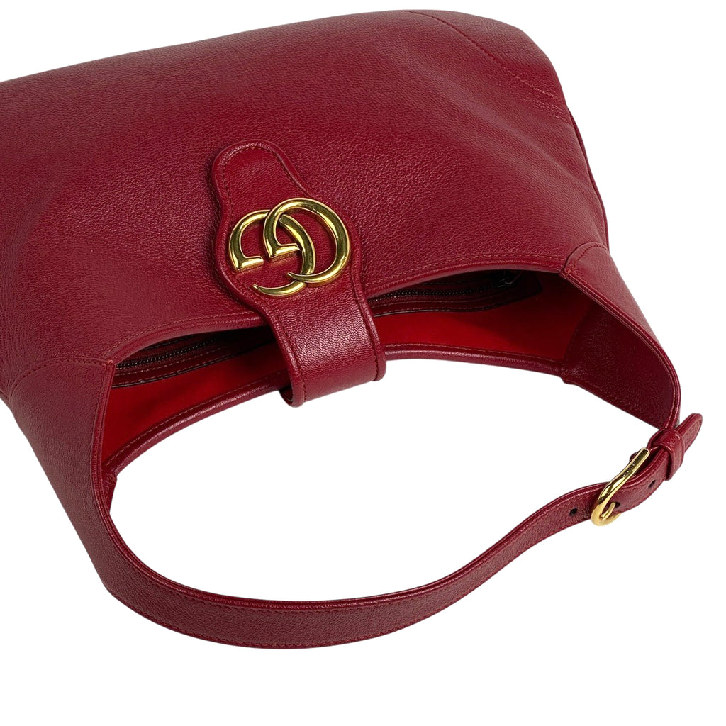 グッチ アフロディーテ ミディアム ショルダーバッグ ダブルG ショルダーバッグ レザー レッド 726274 レディース 【中古】brbag