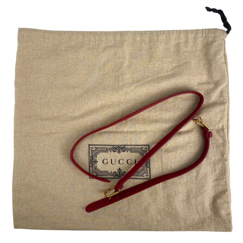 グッチ アフロディーテ ミディアム ショルダーバッグ ダブルG ショルダーバッグ レザー レッド 726274 レディース 【中古】brbag