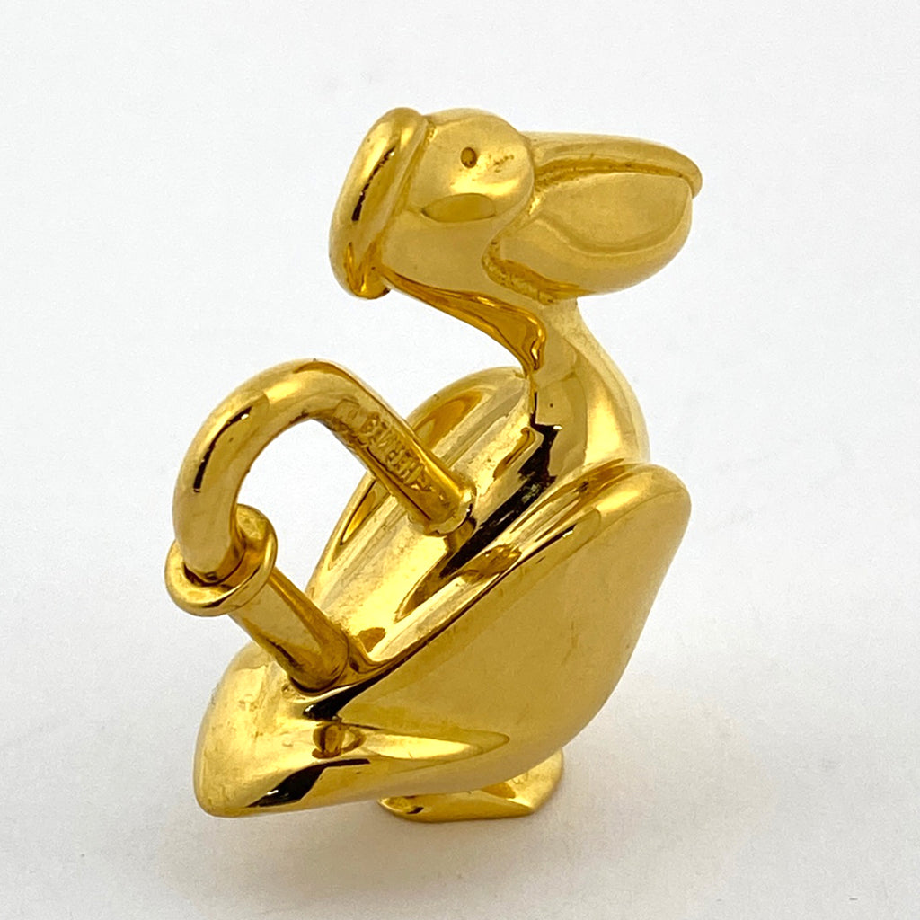 エルメス ペリカンモチーフ バッグチャーム ペンダントトップ カデナ バッグチャーム GP ゴールド レディース 【中古】brbag