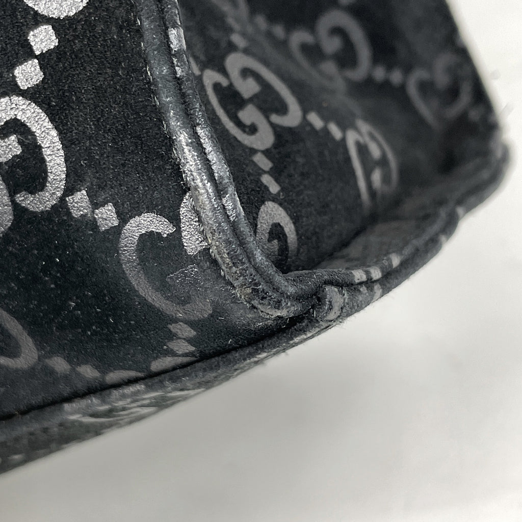 グッチ ジャッキーライン ショルダーバッグ GG柄 ワンショルダー ショルダーバッグ スエード ブラック 0013355 レディース 【中古】brbag