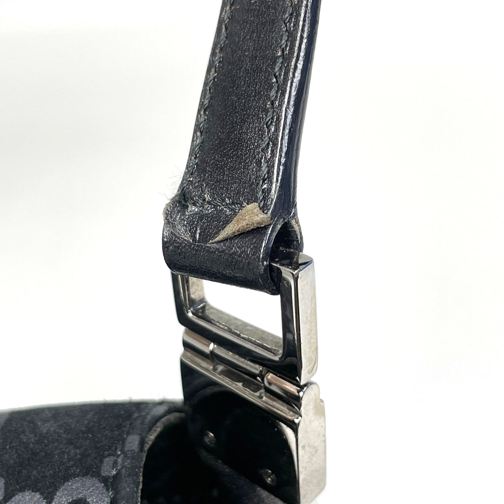 グッチ ジャッキーライン ショルダーバッグ GG柄 ワンショルダー ショルダーバッグ スエード ブラック 0013355 レディース 【中古】brbag