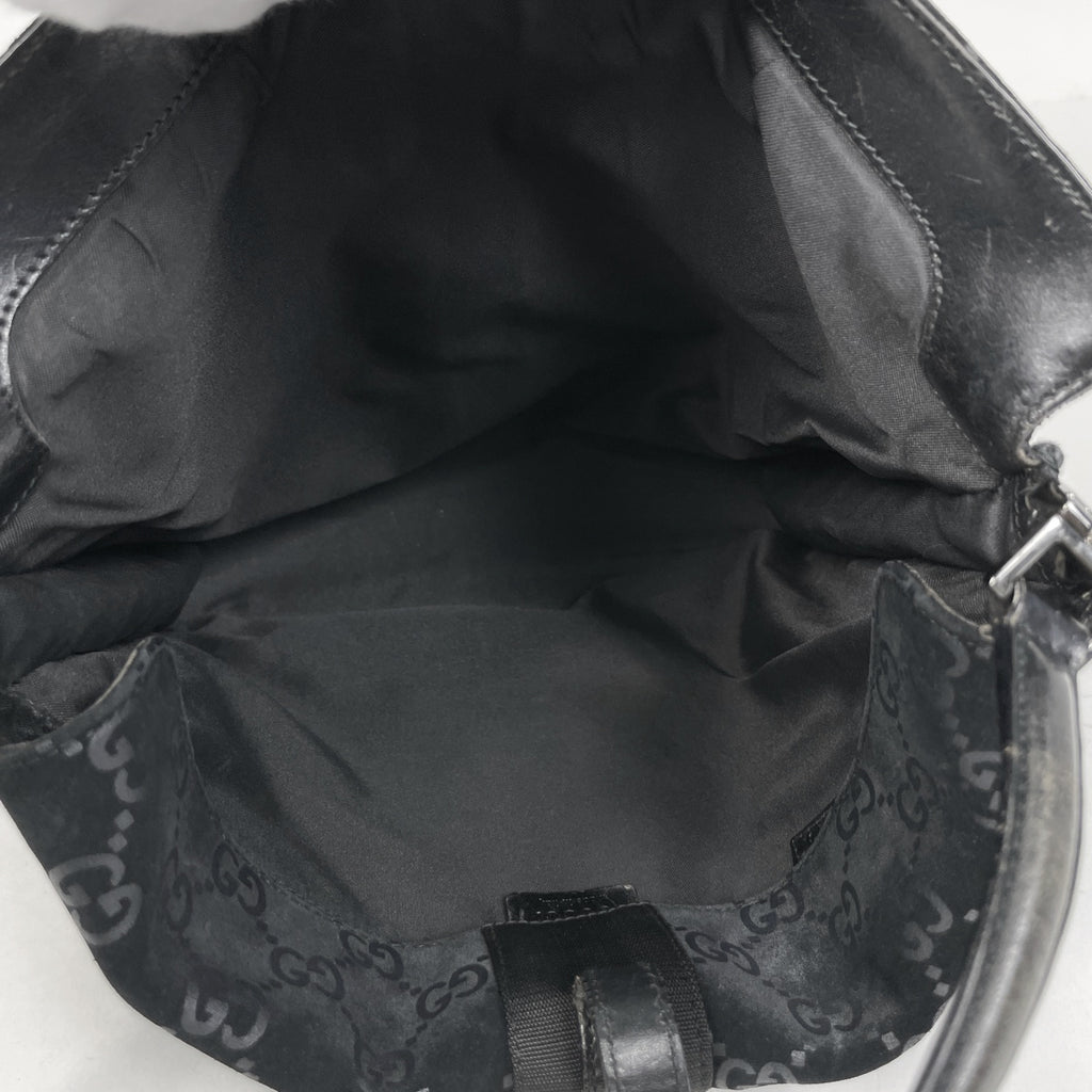 グッチ ジャッキーライン ショルダーバッグ GG柄 ワンショルダー ショルダーバッグ スエード ブラック 0013355 レディース 【中古】brbag