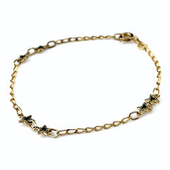 ウノアエレ スターモチーフ デザインブレスレット YG イエローゴールド 腕輪 星 ブレスレット 750 レディース 【中古】brjwl