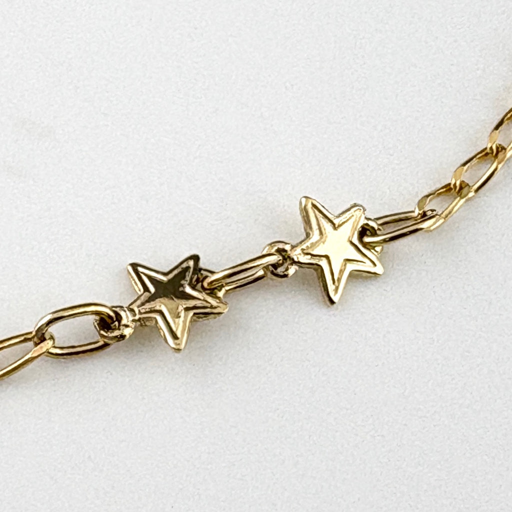 ウノアエレ スターモチーフ デザインブレスレット YG イエローゴールド 腕輪 星 ブレスレット 750 レディース 【中古】brjwl