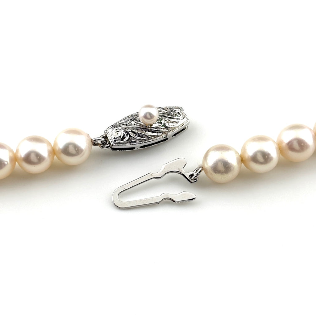 タサキ パール デザインネックレス シルバー 真珠 ネックレス SV パール レディース ブランドジュエリー 【中古】brjwl