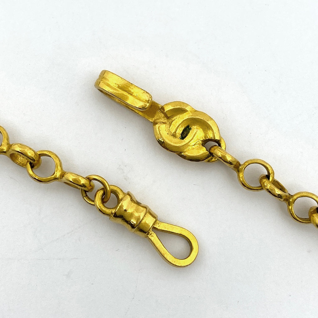 シャネル ココマーク ルーペ ネックレス ロング ネックレス GP ゴールド レディース 【中古】bracc