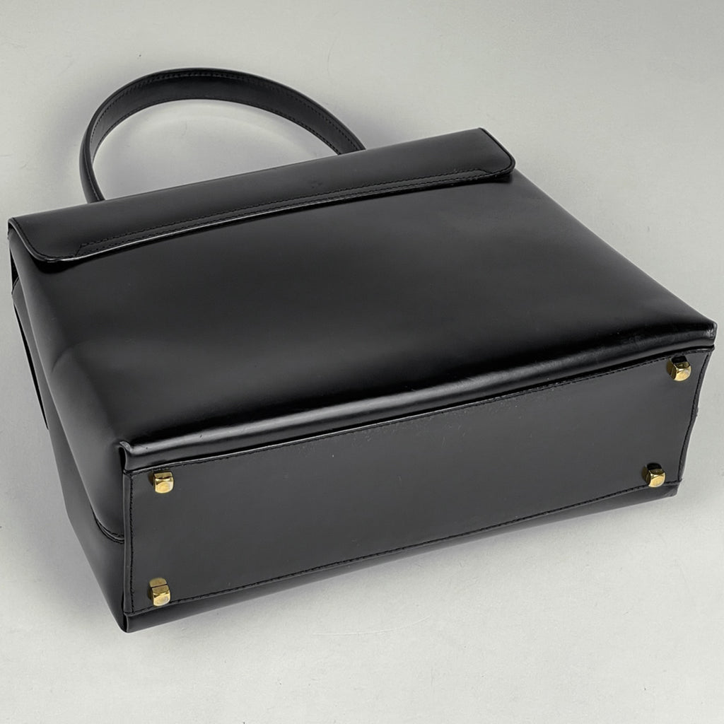 サルヴァトーレフェラガモ ガンチーニ ハンドバッグ レザー ブラック 0290 レディース 【中古】brbag