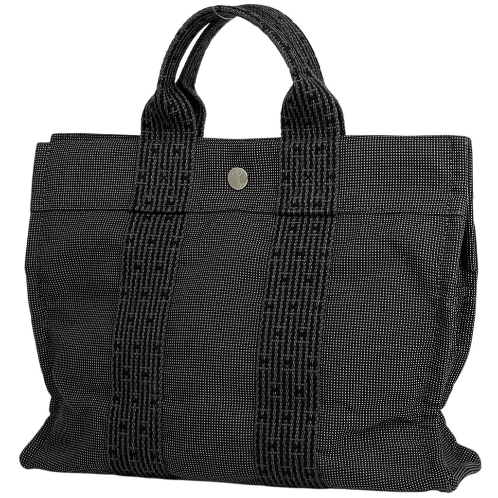 エルメス エールライン トート PM ハンドバッグ トートバッグ ナイロンキャンバス グレー レディース 【中古】brbag